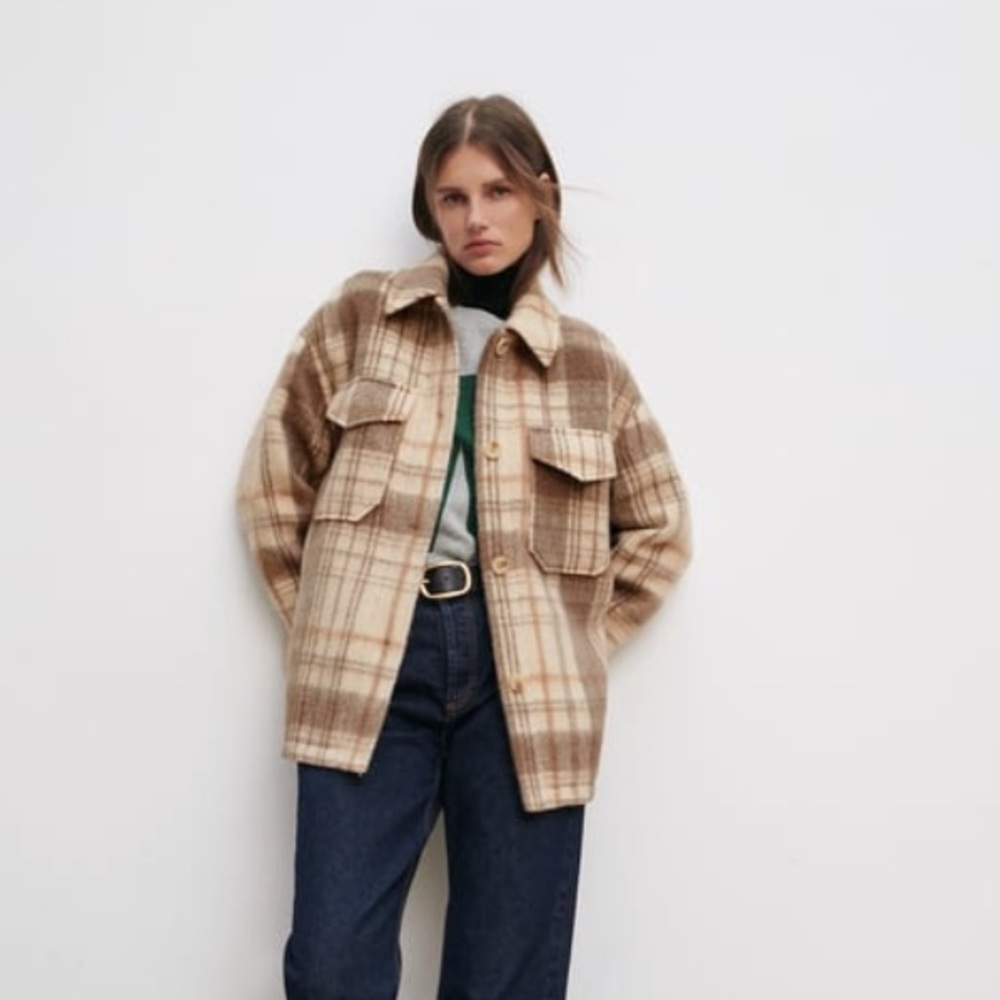ZARA- plaid over shirt (sold out online)